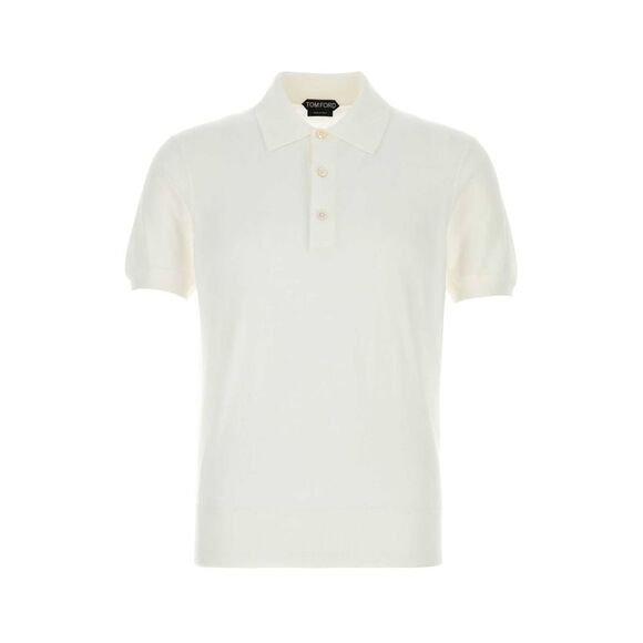 Tom Ford Men White Cotton Polo Shirt
